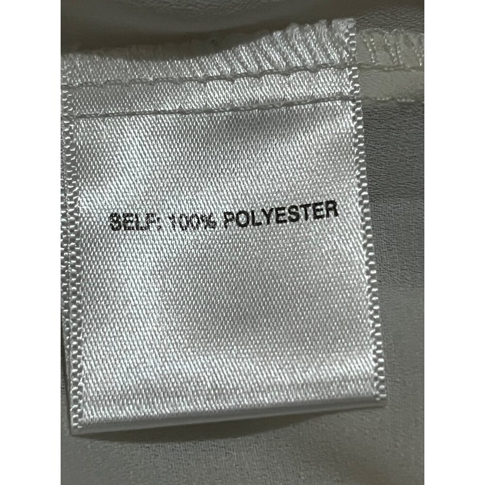 Floral Embroidered Ivory V-Neck Blouse Rose+Olive XL 100% Polyester - Picture 5 of 7